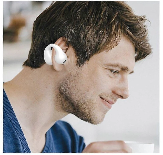 Alt view image 12 of 12 - Bluetooth 5.3 Bone Conduction Headphones, 24H Playback, IPX5 Waterproof Open-Ear Earbuds for Running Cycling (White)