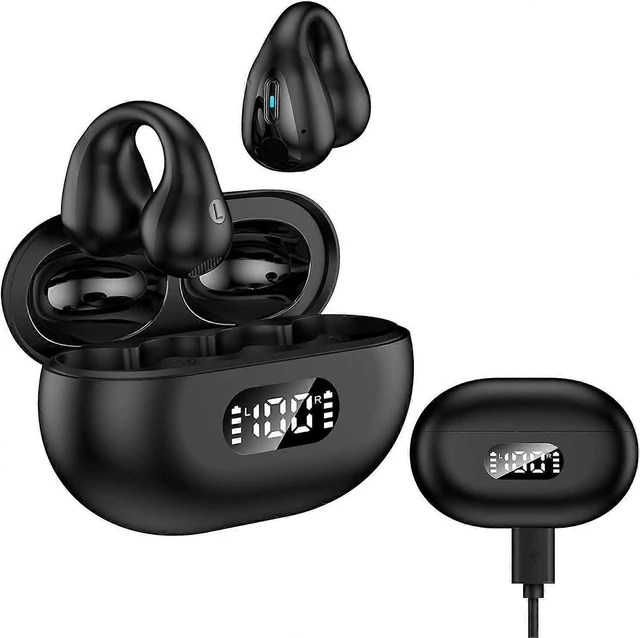 Alt view image 12 of 12 - Wireless Bone Conduction Headphones, Open Ear Bluetooth 5.3 for Running & Sports, 24H Playtime, IPX Waterproof (Black)