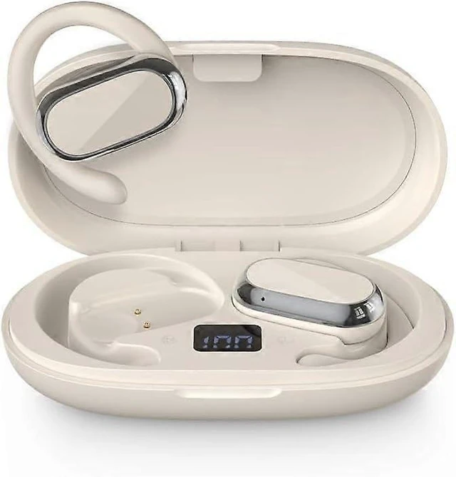 Alt view image 11 of 12 - DT4.0 Open Ear Headphones, Air Conduction Wireless Earbuds, 48H Play, IPX7 Waterproof, LED Display