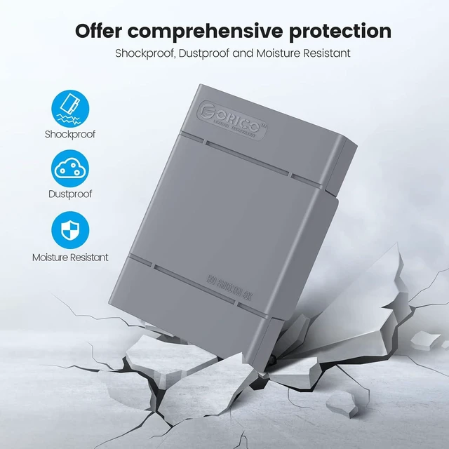 Alt view image 10 of 14 - 5-Pack Hard Drive Carrying Case Protective Box for 3.5/2.5 Inch SSD HDD Portable with Anti-Static,Shockproof and Dust Proof Travel Storage Bag-PHP25-5C
