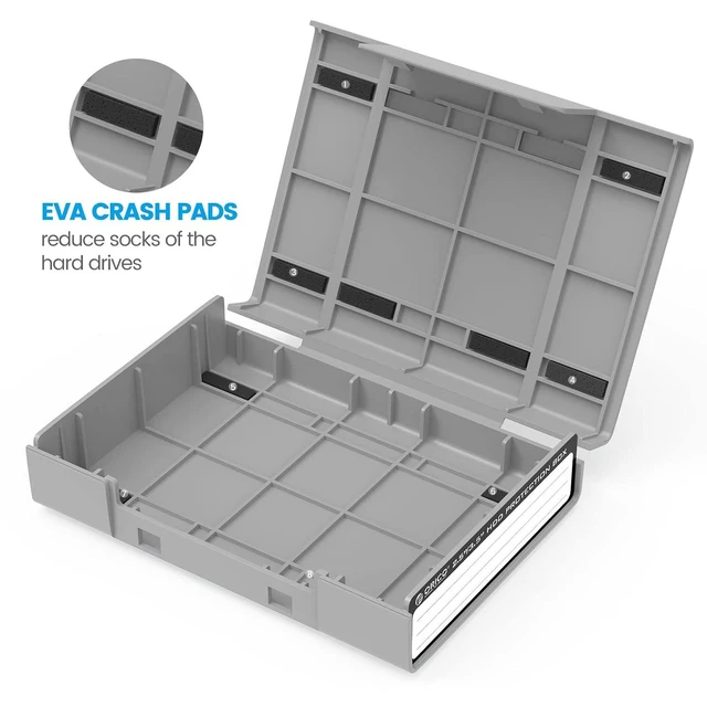 Alt view image 11 of 14 - 5-Pack Hard Drive Carrying Case Protective Box for 3.5/2.5 Inch SSD HDD Portable with Anti-Static,Shockproof and Dust Proof Travel Storage Bag-PHP25-5C