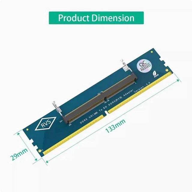 Alt view image 10 of 10 - DDR5 notebook memory slot to DDR5 desktop adapter card SO DDR5 to DDR5 HF version