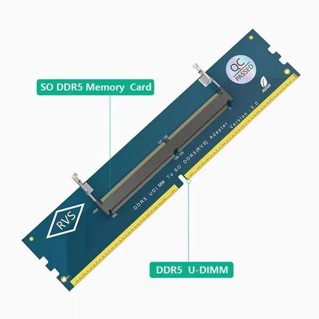 Alt view image 9 of 10 - DDR5 notebook memory slot to DDR5 desktop adapter card SO DDR5 to DDR5 HF version