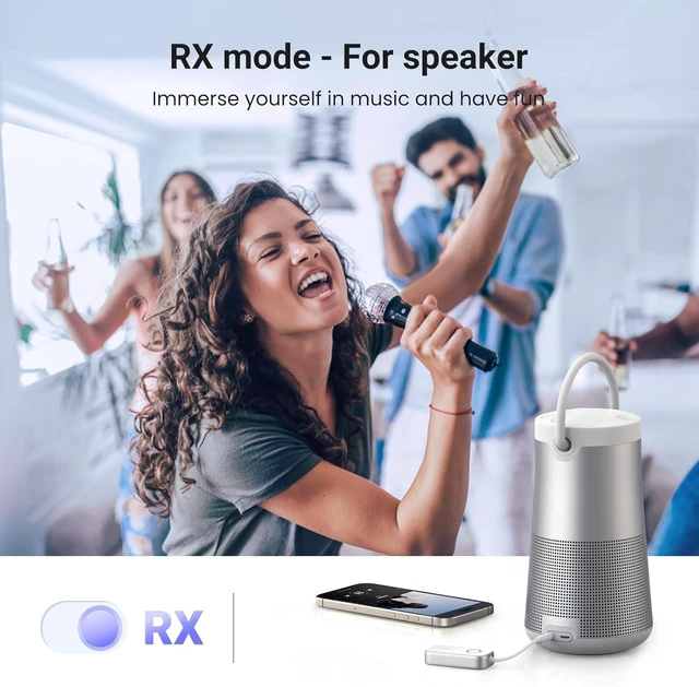 Alt view image 14 of 14 - Airplane Bluetooth 5.4 Transmitter Receiver for 2 Airpods or Headphones Airplane Travel Essentials 2-in-1 Wireless Bluetooth Adapter 3.5MM AUX Jack Adapter on Flight TV Car Stereo