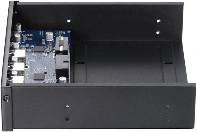 Alt view image 4 of 7 - 5.25" Front Bay USB HUB 2-Port USB 3.1 & 4-Port USB 3.0 High Speed 5Gbps USB Hub Front Panel Computer Case Optical Drive Bay Converter Hub
