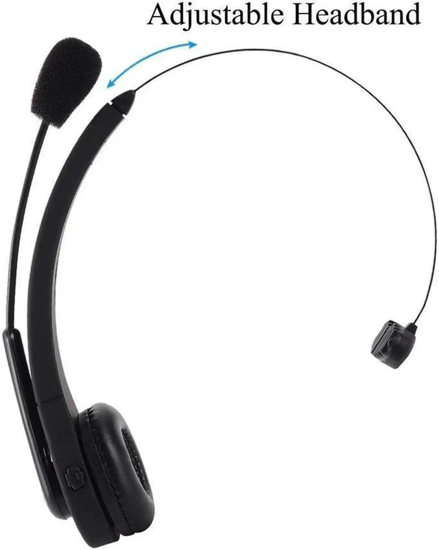 Alt view image 2 of 6 - Over the Head Bluetooth Headphone for PS3 Cell Phone Headset Office Wireless Headset With Mic Handsfree Calling for PS3 Skype Truck Driver iPhone Android Smartphoens