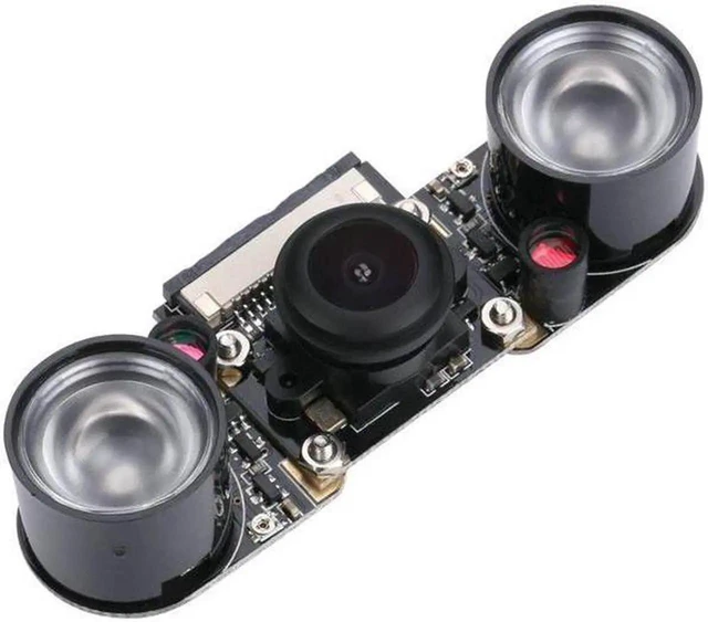 Alt view image 3 of 4 - Raspberry Pi 3 Model B Plus Camera Fisheye Wide Angle 5MP 1080p Night Vision Camera Module for Raspberry Pi 3 Model B+ and Model B