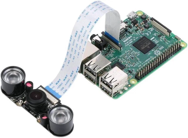 Alt view image 4 of 4 - Raspberry Pi 3 Model B Plus Camera Fisheye Wide Angle 5MP 1080p Night Vision Camera Module for Raspberry Pi 3 Model B+ and Model B