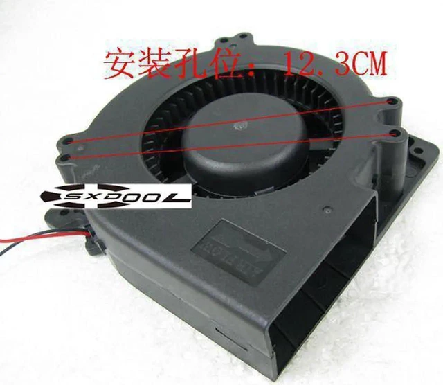 Alt view image 7 of 7 - DLF1212HB For Car cold air cushion blower 12V 12032 double ball turbo blower 12cm 120mm cooling fan