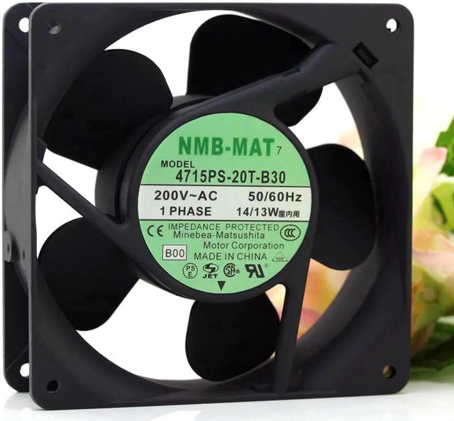 Main image of NEW NMB-MAT 4715PS-20T-B30 200V 14/13W 12038 aluminum frame suitable for 220V industrial case cooling fan