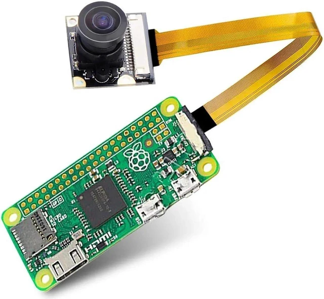 Alt view image 5 of 7 - Raspberry Pi Zero W Camera Module 5MP Wide Angle 160 Degree Fisheye Lens Camera Night Vision OV5647 1080P Sensor HD Webcam Video with Zero Cable for Raspberry Pi Model 3 B B+ A+ RPi 3 2 1 zero zero W