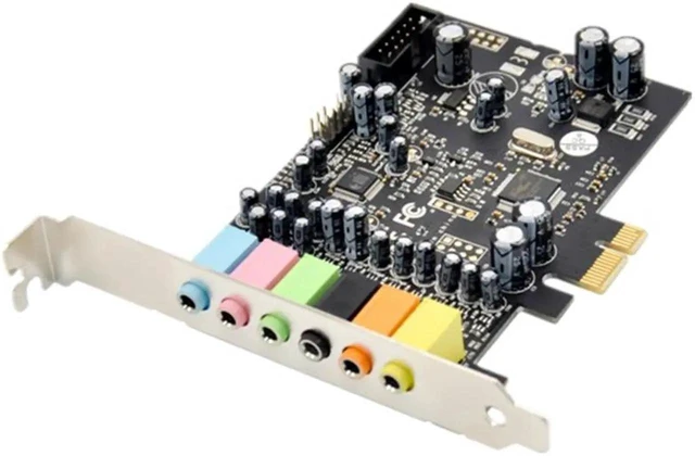 Alt view image 3 of 7 - PCIE 7.1CH Sound Card Stereo Surround Sound PCI-E Built-In 7.1 Channel Audio Audio System CM8828