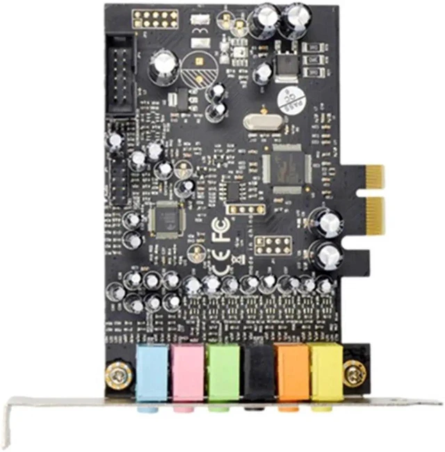 Alt view image 2 of 7 - PCIE 7.1CH Sound Card Stereo Surround Sound PCI-E Built-In 7.1 Channel Audio Audio System CM8828