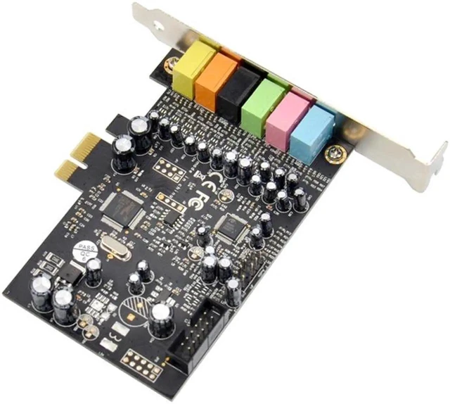 Alt view image 7 of 7 - PCIE 7.1CH Sound Card Stereo Surround Sound PCI-E Built-In 7.1 Channel Audio Audio System CM8828