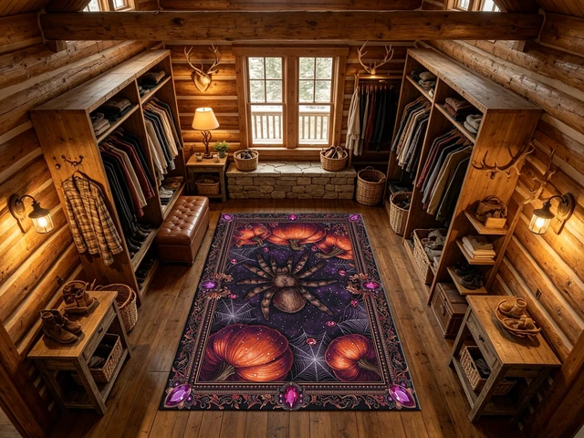 Alt view image 7 of 7 - Halloween Spider Pumpkin Print Washable Rectangle Area Rug, Decorative Floor Carpet for Living Room Bedroom, Multiple Sizes 6x10,6x8,5x7,4x6,3x5