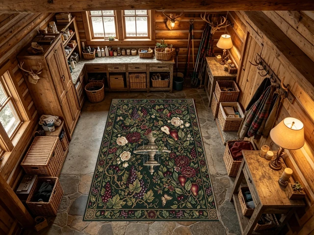 Alt view image 6 of 7 - Vintage Dark Floral Print Washable Rectangle Area Rug, Decorative Indoor Floor Carpet for Living Room Bedroom Dining Room, Multiple Sizes 6x10,6x8,5x7,4x6,3x5