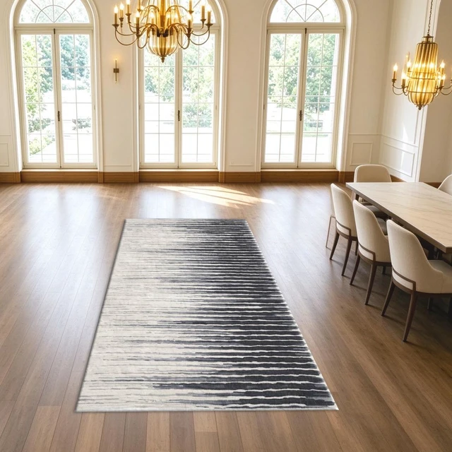 Main image of Modern Gradient Stripe Washable Rectangle Area Rug, Indoor Decor Floor Carpet for Living Room Bedroom Dining Room, Multiple Sizes 6x10,6x8,5x7,4x6,3x5