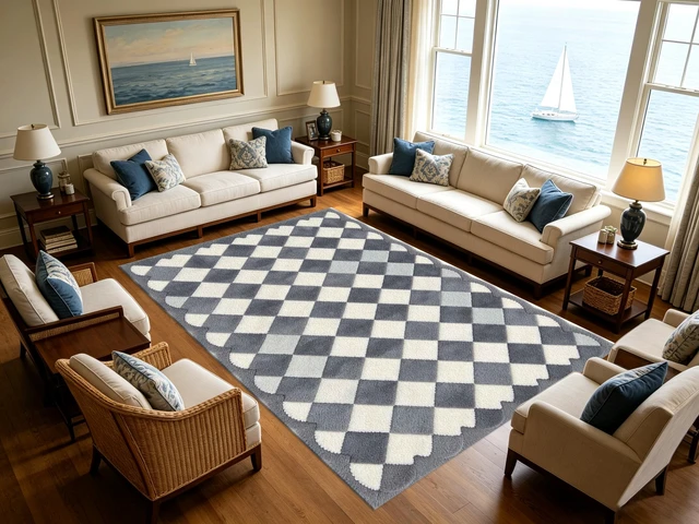 Alt view image 4 of 7 - Geometric Diamond Checkered Printed Area Rug for Living Room Bedroom Decor, Washable,Multiple Sizes 6x10,6x8,5x7,4x6,3x5