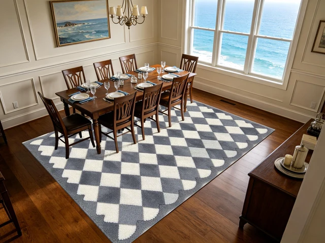 Alt view image 6 of 7 - Geometric Diamond Checkered Printed Area Rug for Living Room Bedroom Decor, Washable,Multiple Sizes 6x10,6x8,5x7,4x6,3x5