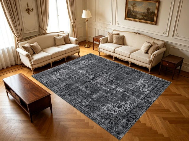 Alt view image 2 of 7 - Solid Tone Printed Area Rug for Living Room Bedroom Decor, Washable, Multiple Sizes 6x10,6x8,5x7,4x6,3x5