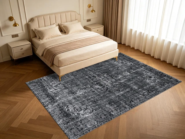 Alt view image 6 of 7 - Solid Tone Printed Area Rug for Living Room Bedroom Decor, Washable, Multiple Sizes 6x10,6x8,5x7,4x6,3x5