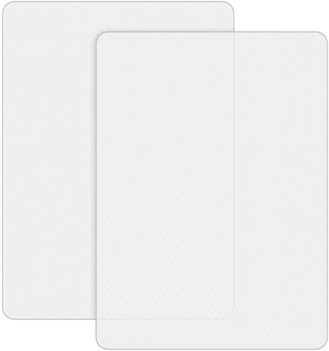Main image of Office Chair Mat for Carpets, 2 Pack, Clear,Heavy Duty, 48" x 30" Floor Protector Mat for Low Pile Carpeted Floors, Under Desk Computer Chair Mat for Home Office, Easy Glide