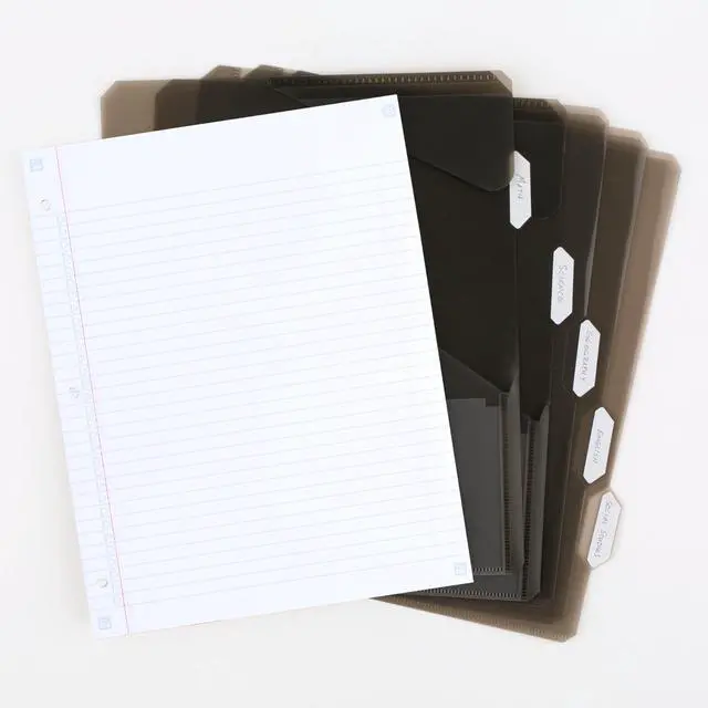 Alt view image 6 of 7 - Flex Refillable Notebook + Study App,College Ruled Paper and 1 Inch TechLock Ring Binder with Pockets,Tabs and Dividers,200 Sheet Capacity,Fire Red (29328AB2),(Pack of 6)