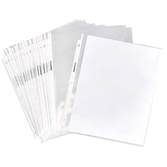 Main image of Sheet Protectors for 3 Ring Binder, Heavyweight, Acid-Free, Top Loading, Polypropylene, 8.5 x 11 Inch, 500-Pack, Clear