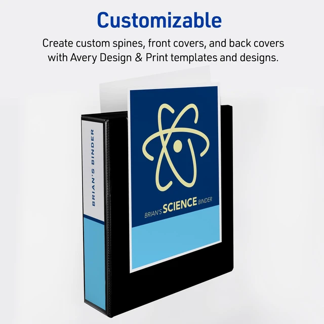 Alt view image 5 of 6 - Durable View 3 Ring Binder,3 Inch Slant Rings,635 Sheet Capacity,Black,Holds 8.5 x 11 Paper,3.5" Wide Spine,DuraHinge for Organizing Reports & Projects (17041),(Pack of 6)