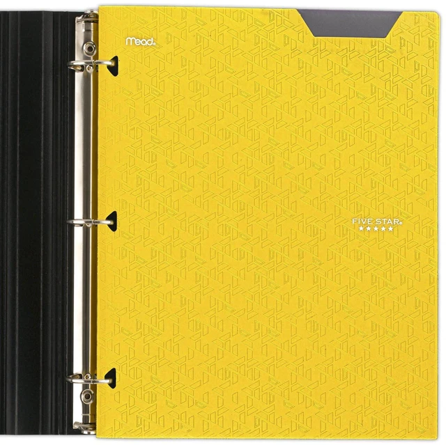 Alt view image 4 of 7 - 2-Pocket Folder,Plastic Folder with Stay-Put Tabs,Fits 3-Ring Binder,Holds 8-1/2" x 11" Paper,Tidewater Blue,White,Amethyst Purple,Harvest Yellow (38065),4 Count (Pack of 6)
