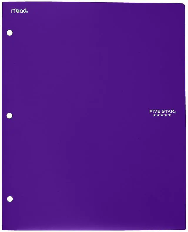Alt view image 7 of 7 - 2-Pocket Folder,Plastic Folder with Stay-Put Tabs,Fits 3-Ring Binder,Holds 8-1/2" x 11" Paper,Tidewater Blue,White,Amethyst Purple,Harvest Yellow (38065),4 Count (Pack of 6)