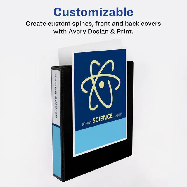 Alt view image 7 of 7 - Economy Showcase View 3 Ring Binder, 1.5" Slant Rings, 375-Sheet Capacity, 2.1 Inch Wide Spine, Great for Home, School Supplies, Office, or Organization Needs, 1 White Binder (Pack of 12)