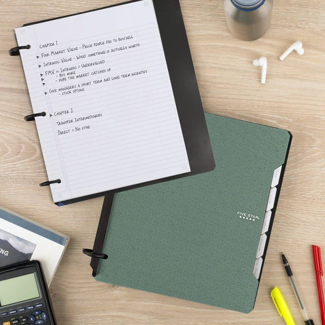 Alt view image 7 of 7 - Flex Refillable Notebook + Study App, College Ruled Paper and 1-1/2 Inch TechLock Ring Binder with Pockets, Tabs and Dividers, 300 Sheet Capacity, Seaglass Green (29324AQ8) (Pack of 6)