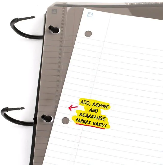 Alt view image 4 of 7 - Flex Refillable Notebook + Study App, College Ruled Paper and 1-1/2 Inch TechLock Ring Binder with Pockets, Tabs and Dividers, 300 Sheet Capacity, Fire Red (29324AB2) (Pack of 6)