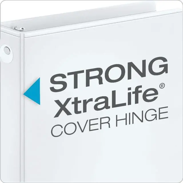 Alt view image 2 of 7 - Economy 3 Ring Binder, 1 Inch, Presentation View, White, Holds 225 Sheets, Nonstick, PVC Free, 4 Binders (79510),(Pack of 2)