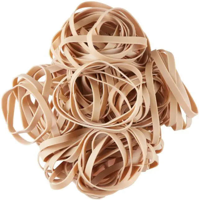 Alt view image 4 of 6 - Rubber Bands, Office Supplies, Size 64 (1/4"), 320 Bands/1 lb Pack, 3-Pack, Tan