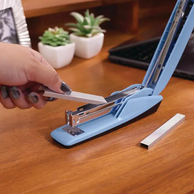 Alt view image 4 of 6 - Stapler, 20 Sheet Capacity, 545 Desktop Stapler, Electric Blue (S7054511), Regular (Pack of 12)