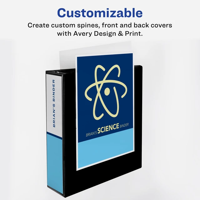 Alt view image 5 of 7 - ® Heavy-Duty View 3 Ring Binder, 3" Slant Rings, 1 Black Binder For Heavy School, Home and Office Use, DuraHinge Tear-Resistant Spine, DuraEdge Split-Resistant Sides, Nonstick Cover