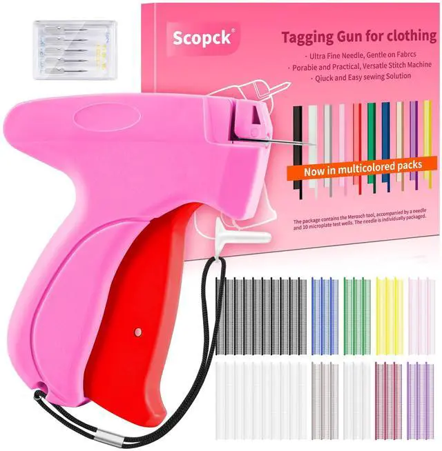 Main image of Stitch Gun for Clothes - Handheld Stitch Gun Quick Clothing Fixer - Tagging Gun - Includes 6 Needle, 1000 Black Fasteners & 1004 White Fasteners