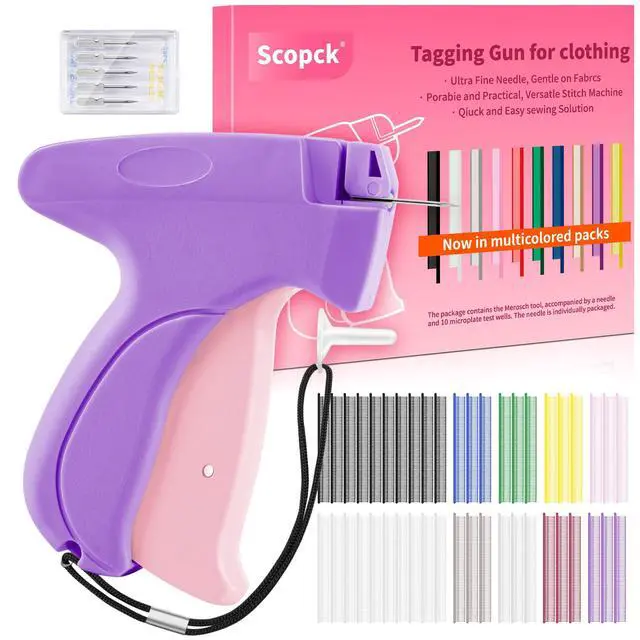 Main image of Stitch Gun for Clothes - Handheld Stitch Gun Quick Clothing Fixer - Tagging Gun - Includes 6 Needle, 1000 Black Fasteners & 1000 White Fasteners