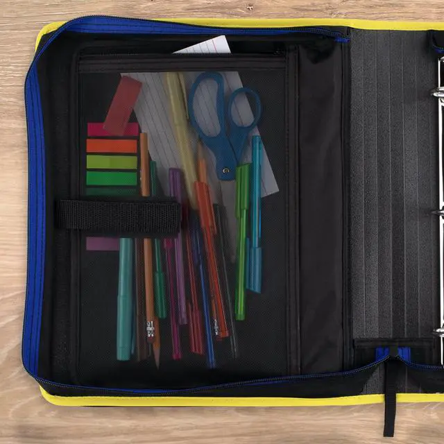 Alt view image 4 of 7 - Zipper Binder 2 Inch O-Rings Case Organiser with Multi-Access and 5-Tab Expanding File Folder, 850 Sheet Capacity, Cosmic Blast (290010M)