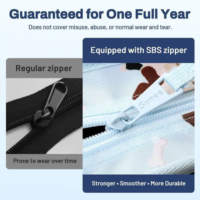 Alt view image 5 of 7 - Zippered Binder Bag with Handle, 2-Inch 3-Ring O-Ring, 500-Sheet Capacity, Includes Zip Pocket, 5-Tab Expanding File Folder, Multi-Pocket Organizer Binder for Middle School, Blue Dog