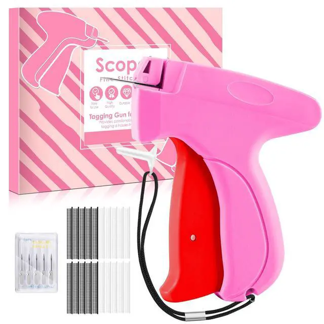 Main image of Stitch Gun for Clothes - Handheld Stitch Gun Quick Clothing Fixer - Tagging Gun - Includes 6 Needle, 1000 Black Fasteners & 1000 White Fasteners