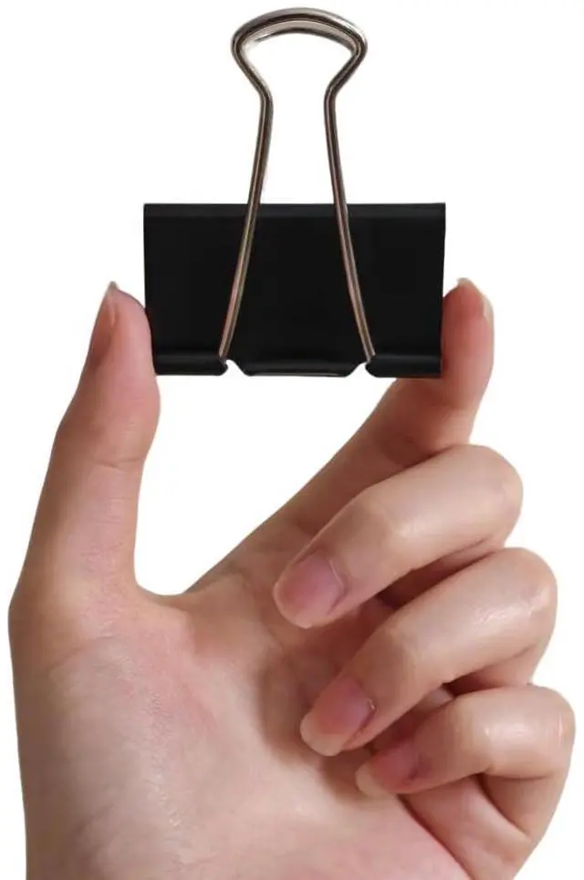 Alt view image 3 of 7 - Sturdy Binder Clips, Office Supplies, Large 2 in, Document Organizing, Black, 48 Count