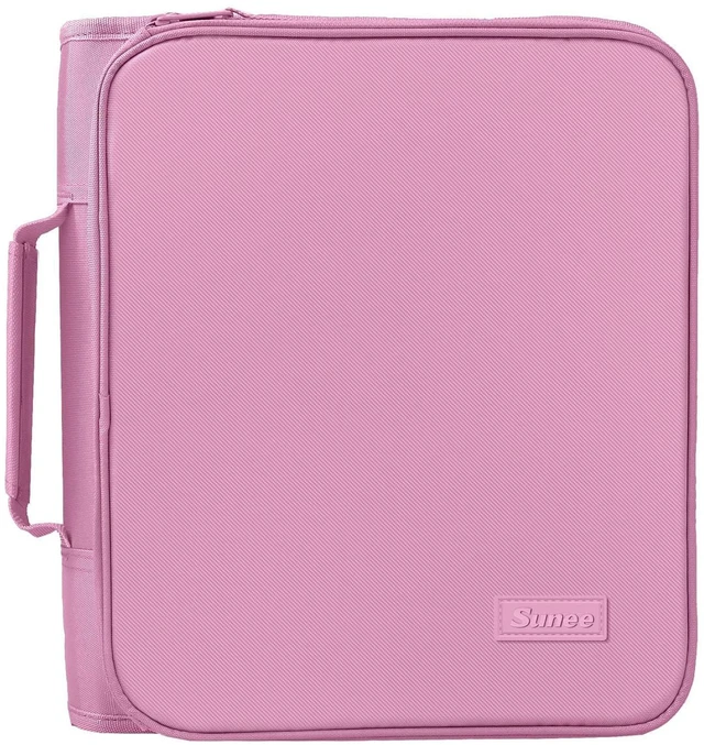 Main image of Zippered Binder Bag with Handle, 2-Inch 3-Ring O-Ring, 500-Sheet Capacity, Includes Zip Pocket, 5-Tab Expanding File Folder, Multi-Pocket Organizer Binder for Middle School, Grape Purple