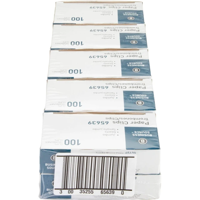 Alt view image 5 of 5 - Paper Clips, Jumbo,.041 Wire Gauge, 1000/ Pack, 41 Mile (65639) (Pack of 10)