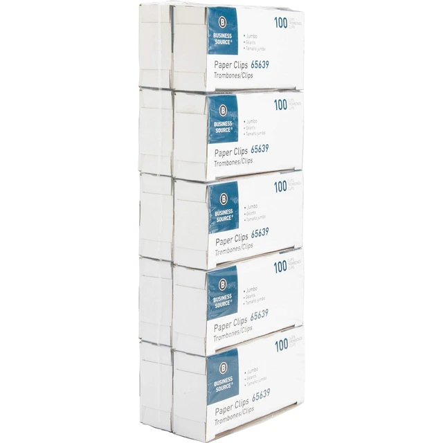 Alt view image 4 of 5 - Paper Clips, Jumbo,.041 Wire Gauge, 1000/ Pack, 41 Mile (65639) (Pack of 10)