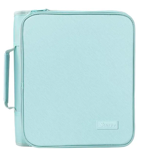 Main image of Zippered Binder Bag with Handle, 2-Inch 3-Ring O-Ring, 500-Sheet Capacity, Includes Zip Pocket, 5-Tab Expanding File Folder, Multi-Pocket Organizer Binder for Middle School, Sky Blue