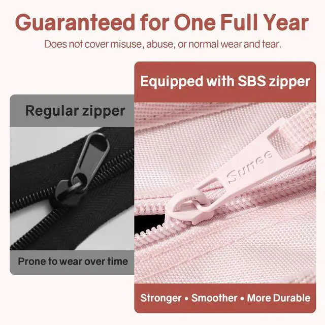 Alt view image 5 of 7 - Zippered Binder Bag with Handle, 2-Inch 3-Ring O-Ring, 500-Sheet Capacity, Includes Zip Pocket, 5-Tab Expanding File Folder, Multi-Pocket Organizer Binder for Middle School, Pink Lotus