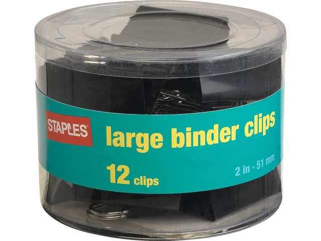 Alt view image 2 of 2 - Binder Clips, Large Size, 2" Width, 1" Capacity, Black, 288 Pack HeavyDuty Clips for Thick Documents & Files